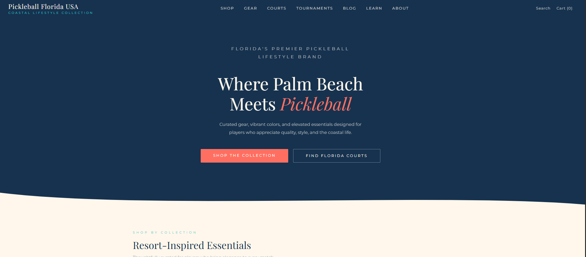 PickleballFloridaUSA.com homepage screenshot